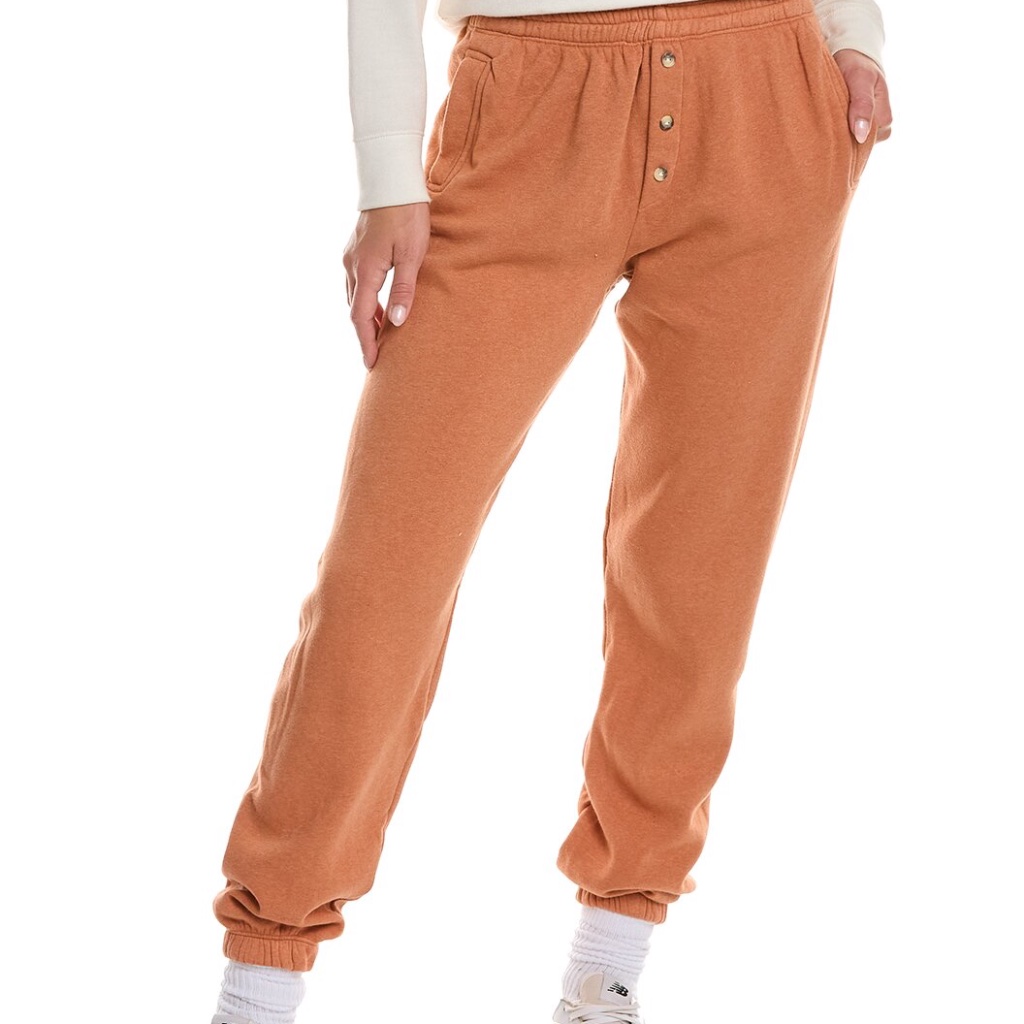 Donni. Vintage Henley Fleece Jogger Sweatpant Juniper Small